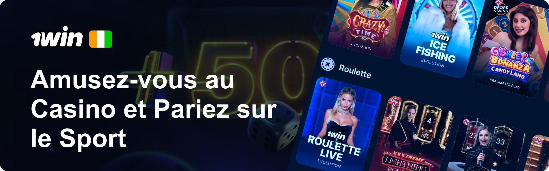 Amusez-vous au Casino et Pariez sur le Sport avec 1Win Côte d'Ivoire